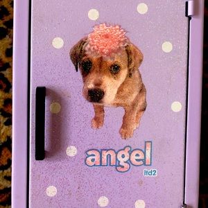 Violet purple cute Kawaii dog angel used rust